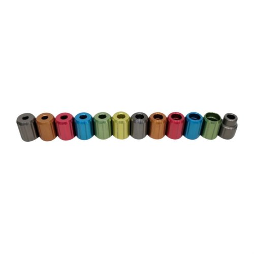 El cabezal intercambiable para embudos de Area 419 es específico para cada calibre, evitando la estática y garantizando un flujo óptimo de pólvora.
