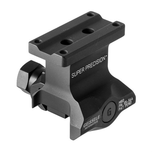 El montura Super Precision MRO de Geissele es robusta, fabricada en aluminio 7075-T6, ofrece 1,400 lbs de fuerza de sujeción y garantiza un retorno a cero perfecto.