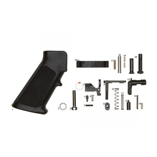El Kit de Piezas Inferiores Mil-Spec de Geissele incluye todo lo necesario para tu AR-15, excepto el gatillo, permitiéndote personalizar tu construcción.