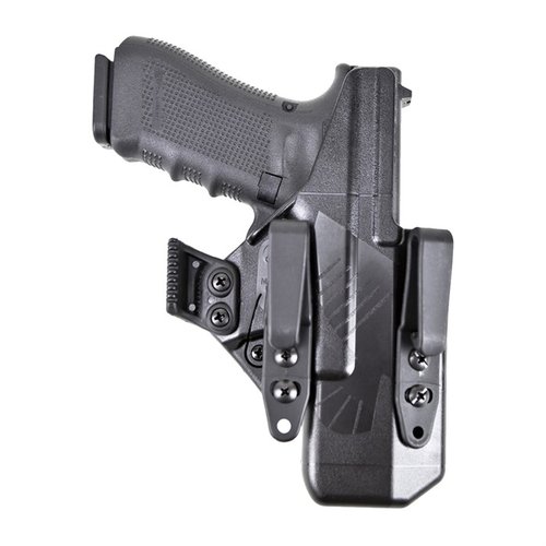 El holster Eidolon se ajusta perfectamente a tu Glock G19, maximizando comodidad y ocultamiento, con puntos de sujeción para personalizarlo a tus necesidades.