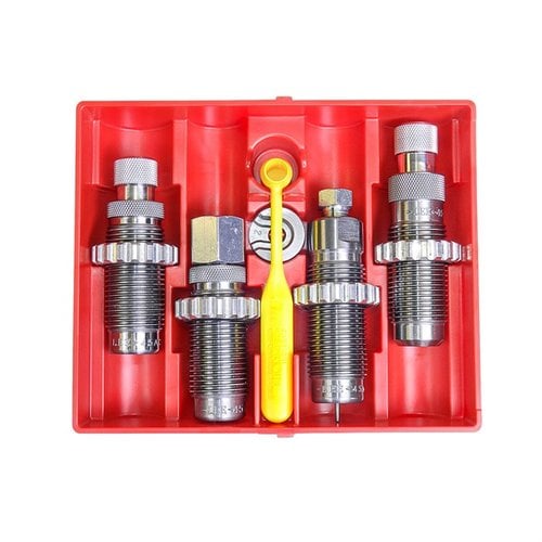 El set 4 DIE - DELUXE de LEE PRECISION incluye todo lo necesario para recargar 380 AUTO, con dies de carburo y un fácil ajuste para crimpado y asientos.