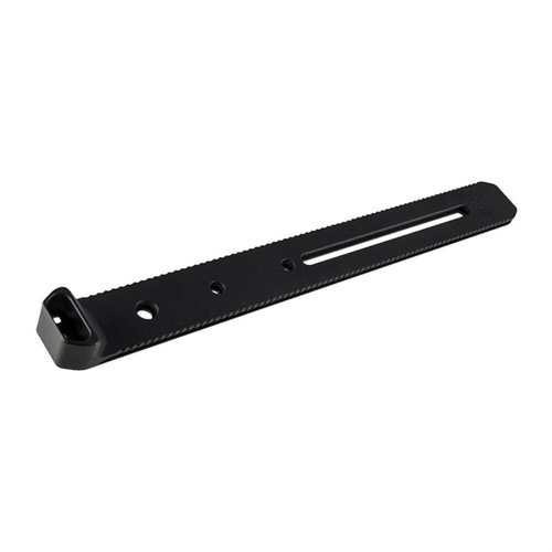 La riel Arcalock de 14" ofrece 65 posiciones de bloqueo, sujeción mecánica, y es compatible con accesorios Arca, aumentando la estabilidad de tu rifle.