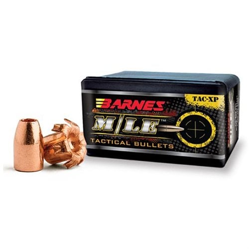 Las balas TAC-XP™ de 100% cobre son ideales para defensa personal y fuerzas del orden, manteniendo su peso y trayectoria tras atravesar barreras.
