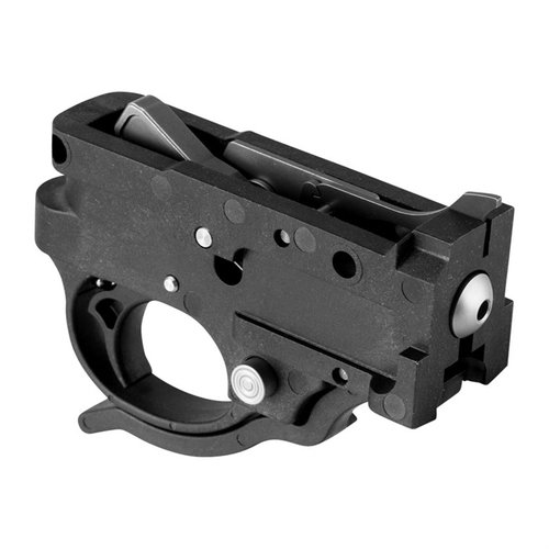 Mejora el disparo de tu Ruger 10/22 con el Drop-In Trigger Assembly de Powder River Precision, que ofrece un tirón suave de 2.25 lbs sin necesidad de ajustes.