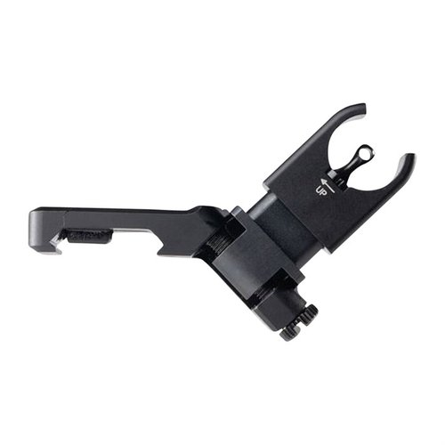 El C4 OFFSET FOLDING FRONT SIGHT de ULTRADYNE te permite alinear tu objetivo sin cubrirlo, es plegable y compatible con rieles MIL-STL 1913.