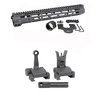 Mejora tu rifle con el handguard AR-15 Slim Line de Midwest Industries y las miras Flip-Up Combat, ofreciendo M-LOK, riel Picatinny y ajustes precisos.