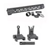 Mejora tu AR-15 con la Handguard Slim Line de Midwest, que incluye rieles M-LOK y miras de combate plegables, todo en un solo paquete.