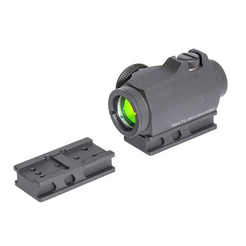 Añade un Micro Reflex Sight a tu montura Badger con el adaptador C.O.M.M., compatible con Aimpoint T1/T2, Leupold y Trijicon, fabricado en aluminio resistente.