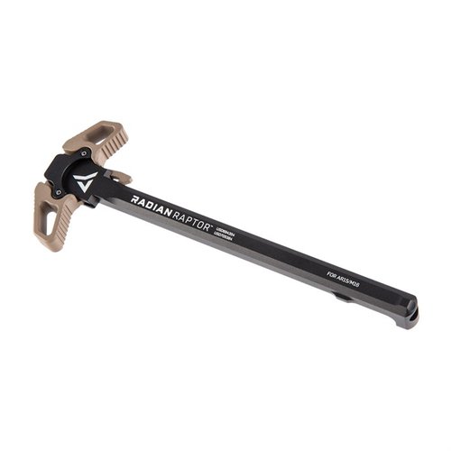 Mejora el control de tu AR-15 con el Radian Weapons Ambidextrous Raptor Charging Handle y Talon Safety, fabricados en EE. UU. de aluminio 7075.