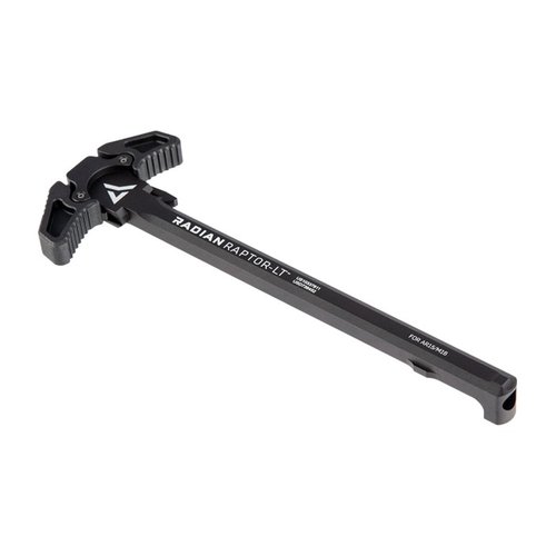 Mejora tu AR-15 con el Radian Weapons Raptor-LT, un mango de carga ambidiestro y el selector de seguridad Talon, ajustable a 45° o 90°.