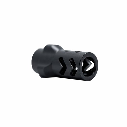 El freno de boca 9MM 3-lug de ANGSTADT ARMS permite una rápida instalación de supresores, optimizando la mitigación de destellos y el control del retroceso.