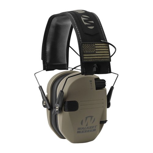 Protege tu audición con los Walkers Razor Patriot Series, que ofrecen 23 dB de reducción de sonido, comodidad mejorada y un diseño patriótico.