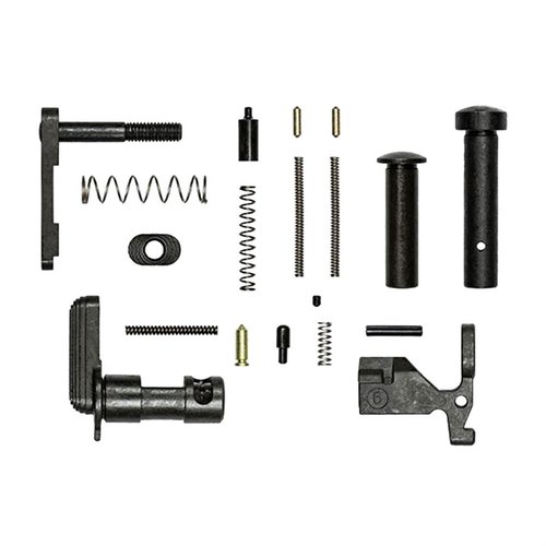 Este kit de piezas inferiores AR-15 de Aero Precision incluye todo lo necesario para completar tu receptor inferior, sin piezas que no usarás.