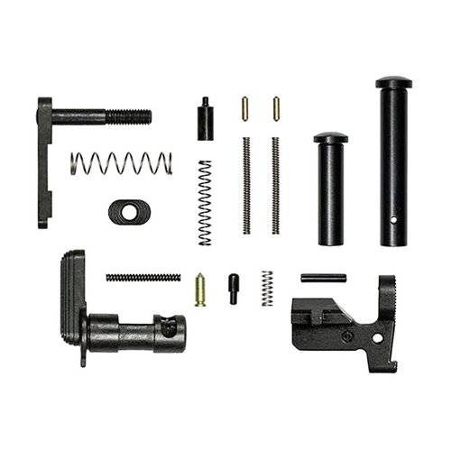 Este kit de piezas para el AR 308 M5 de Aero Precision incluye todo lo necesario para tu lower sin disparador ni empuñadura, ideal para personalizar tu construcción.