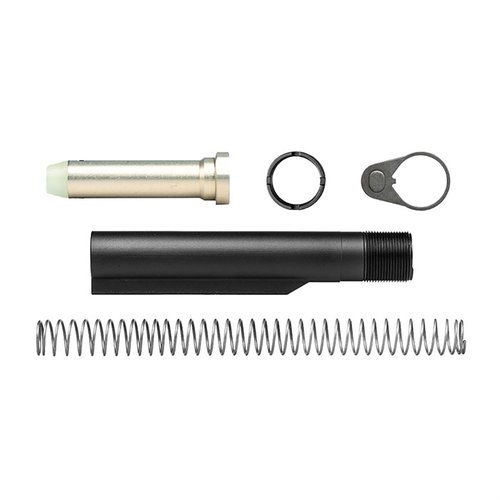 Optimiza tu AR-15 con el Kit de Buffer Aero Precision, que incluye tubo de aluminio, resortes y opciones de peso para reducir el sobrepresurizado y el retroceso.