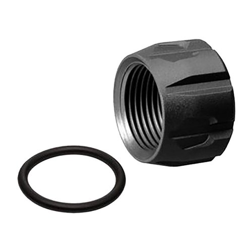 El SI Barrel Thread Protector de STRIKE INDUSTRIES es un protector de rosca de aluminio que protege tus hilos y corona, añadiendo estilo y funcionalidad.