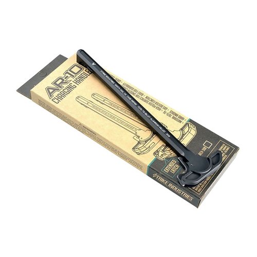 Descubre el ARCH CHARGING HANDLE 308 de Strike Industries: duradero, ergonómico y con capacidad de desvío de gases, ideal para tu plataforma AR10.