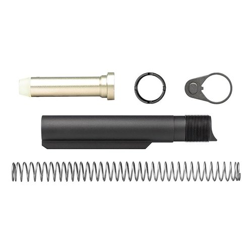 El AR-15 Enhanced Carbine Buffer Kit ofrece un tubo mejorado, soporte para el BCG, y fácil instalación, ideal para optimizar el rendimiento de tu rifle.