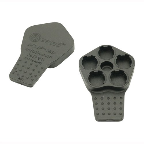 El J-CLIP™ Speedloader para revólveres J-Frame de 5 disparos es resistente, se adapta a la mayoría de los modelos y soporta 38 Special y 357 Magnum.