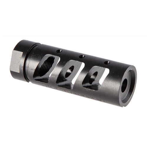 El compensador RA-701 .22 Cal de RISE ARMAMENT reduce el retroceso y la elevación, permitiéndote mantenerte en el blanco para disparos rápidos.