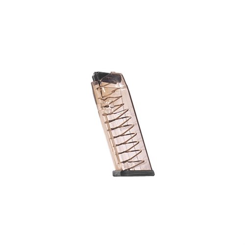 .45 Glock® 21, 30, 41, disponible en capacidades de 9, 13, 18 o 30 balas, resistente a impactos, químicos y temperaturas extremas, con diseño ergonómico.