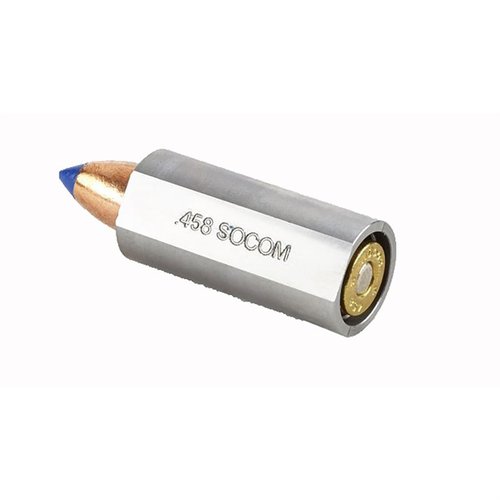 El CARTRIDGE GAUGE .458 SOCOM de WILSON COMBAT verifica la longitud total, asegura el headspace correcto y previene el oversizing, todo en una sola pieza.
