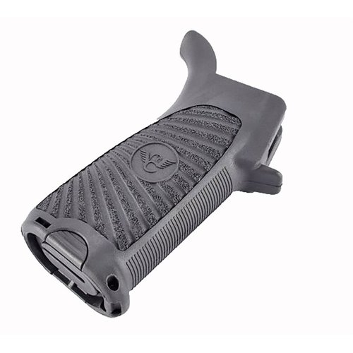 El grip Wilson Combat Starburst Gunfighter para AR-15 ofrece ergonomía, almacenamiento resistente al agua y un diseño antideslizante para un agarre seguro.