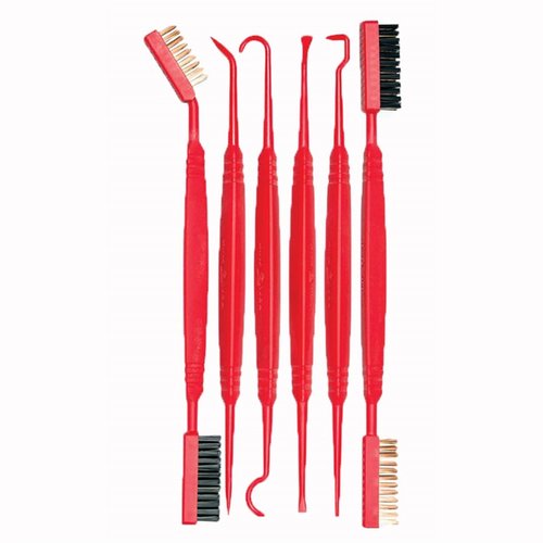 Los ACCU-GRIP PICKS & BRUSHES de REAL AVID son ideales para limpiar tu arma, con mangos triangulares que ofrecen control preciso y no rayan el metal.