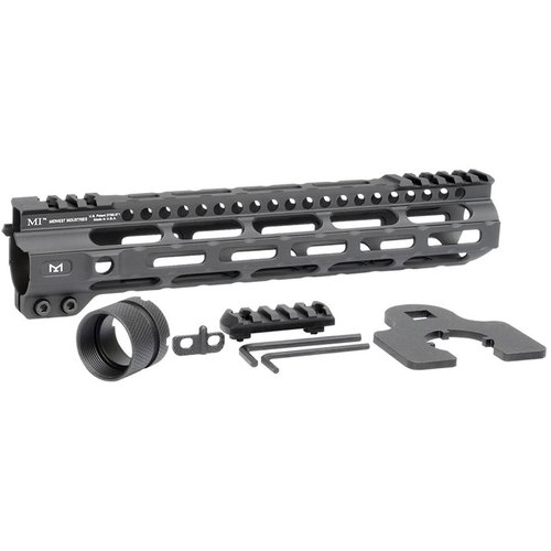 Descubre el Handguard M-LOK de 10.5" de Midwest Industries: ligero, fácil de instalar, con diseño de flotación libre y múltiples ranuras M-Lok para accesorios.