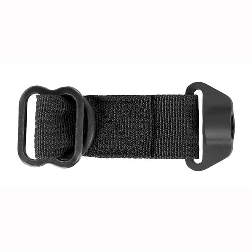 El Sling Tail Buttstock Push Button Base Adapter de GROVTEC US te permite usar slings de botón en culatas de carabina sin bases integrales, con un seguro de acero.