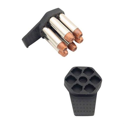 El K-CLIP 6 SHOT SPEEDLOADER carga 6 cartuchos rápidamente, es compacto y flexible, ideal para revolveres K y D-frame como Smith & Wesson y Taurus.