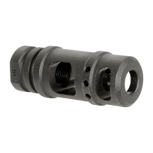 Los frenos de boca de dos cámaras de Midwest Industries reducen el salto del cañón en armas de hasta .357, fabricados en acero y 100% hechos en EE. UU.