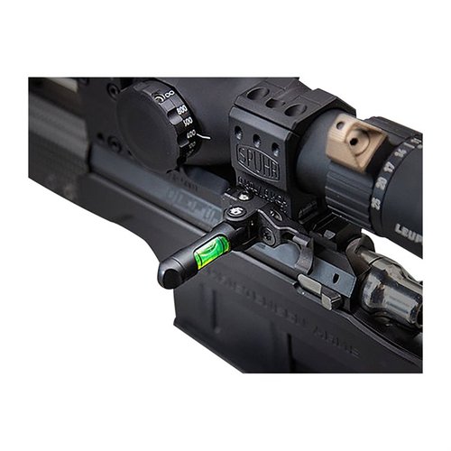 El TANGO SM ACCU/LEVEL™ es un nivel ultra-ligero y ajustable, diseñado para monturas SPUHR®, que corrige el "cant error" para un disparo preciso.
