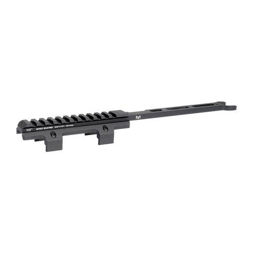 Actualiza tu HK MP5 con este rail M-LOK de Midwest Industries, fácil de instalar, permite montar ópticas y luces, y es 100% hecho en EE. UU.