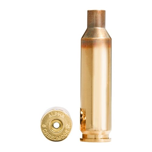 Las fundas de 6mm Creedmoor de Alpha Munitions ofrecen tecnología OCD, mayor durabilidad y vienen en cajas de 100 con protección para el envío.