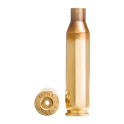 Las balas de Alpha 260 Remington cuentan con tecnología OCD, mejorando la vida del bolsillo del cebador y la durabilidad de los casquillos, disponibles en 100 unidades.