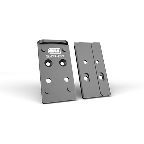 La placa de montaje V4 MIL/LEO para Glock es robusta, fabricada en aluminio 6061, y compatible con ópticas red-dot, ideal para uso intensivo.