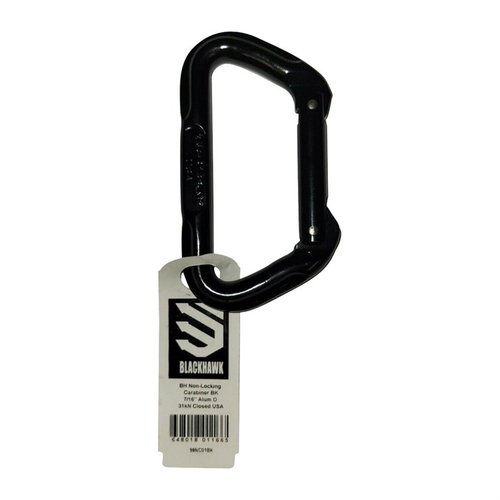 El carabinero no bloqueante BLACKHAWK de aluminio D 31 es ligero, resistente y perfecto para tus actividades al aire libre, brindando seguridad y versatilidad.
