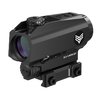 El BLADE 1X25MM es un visor prismático ideal para defensa y policía, con retícula compensadora, tecnología Auto-On y opción de iluminación roja o verde.