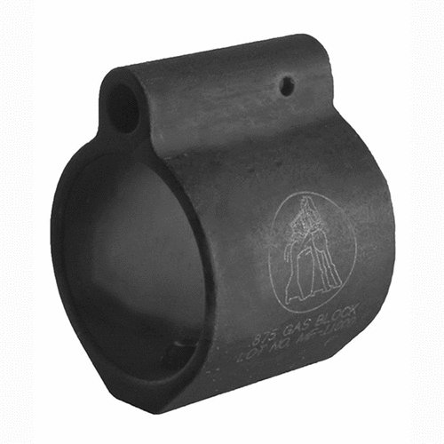 El Gas Block Low Profile .875 de Troy es ideal para rifles de cañón bull, fabricado en acero 4140 y terminado con Manganese Phosphate. ¡Mejora tu precisión!