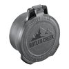 Las tapas de objetivo Butler Creek Element son resistentes y cuentan con una funda multi-flex. Incluyen un disco de dope imprimible para información de viento y elevación.