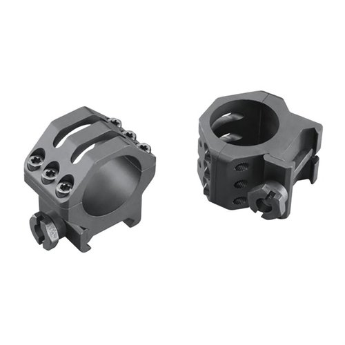 Los anillos Picatinny de 30mm de Weaver ofrecen máxima seguridad con 6 tornillos, diseño mejorado y acabado anodizado Tipo III, ideales para rifles tácticos.