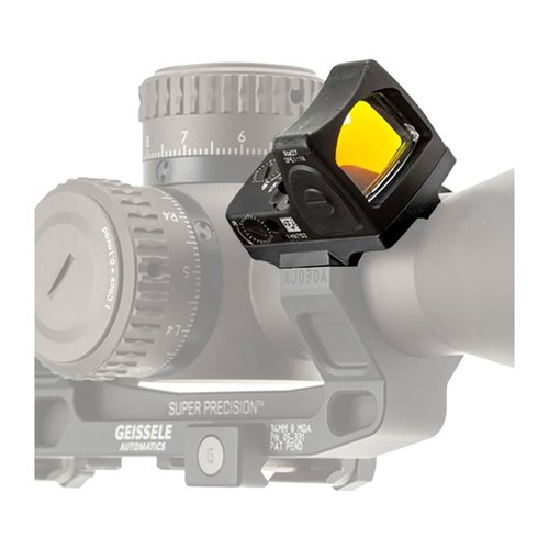 Mejora tu mira con el ROF-45 de Reptilia, un montaje que añade un punto de 90° para Trijicon RMR, optimizando la distancia y claridad de visión.