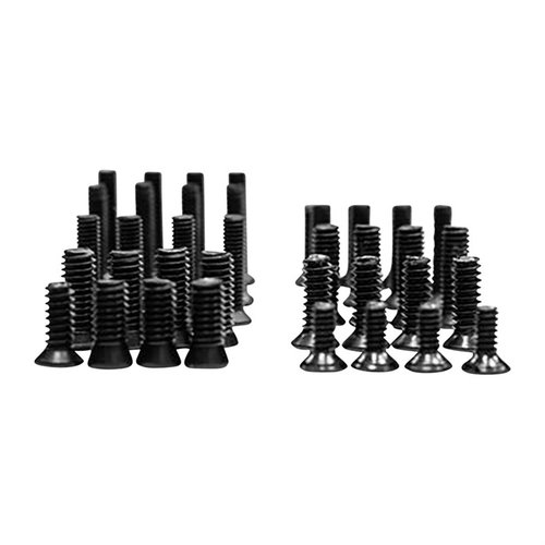 El paquete de tornillos ULTIMATE RED DOT de Swampfox incluye 14 juegos para resolver tus problemas de montaje en slides y adaptadores, ¡perfecto para personalizar tu pistola!