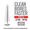 Los Bore-Max Speed Jag Patches ofrecen limpieza rápida y efectiva del cañón, con mejor absorción y sin pelusa, ideales para un mantenimiento superior.