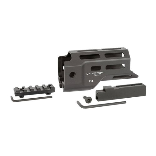 Descubre el Handguard M-LOK de 4.875" para Ruger PC Charger®: ligero, perfil delgado, incluye bloque de montaje, 8 ranuras M-LOK y fabricado en EE. UU.