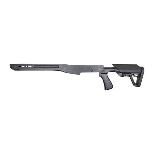 El ARCHANGEL M1A es un stock táctico ligero y versátil, con ajuste de longitud, compartimentos de almacenamiento y construcción de polímero resistente.