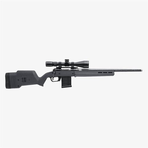 El Hunter 110 de Magpul ofrece ergonomía mejorada, ajuste de longitud y altura, y compatibilidad con revistas AICS para tu rifle Savage 110.