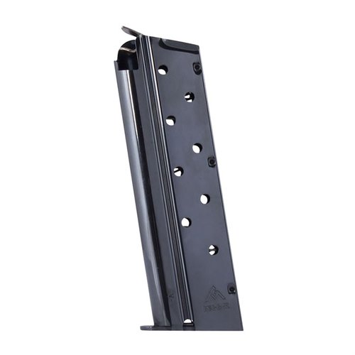 Los cargadores MEC-GAR para 1911 Full Size son resistentes, con recubrimiento anti-fricción y diseño de polímero, ideales para un rendimiento óptimo.