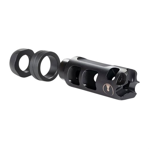 El compensador Ultradyne Pulse 5.56/.223 reduce el retroceso y la elevación del cañón, mejorando la precisión y velocidad en tus disparos.